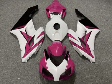 2004-2005 Blanco Rosa & Negro Brillante Honda CBR1000RR Carenado Moto