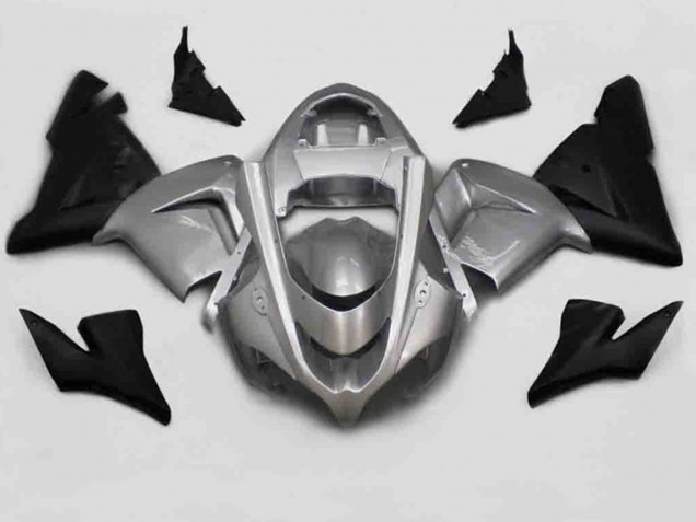 2004-2005 Negro Plata Kawasaki ZX10R Carenado Moto 2004-2005 Negro Plata Kawasaki ZX10R Carenado Moto