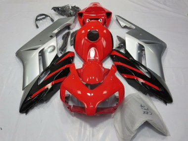 2004-2005 Plata Rojo & Negro Honda CBR1000RR Carenado Moto