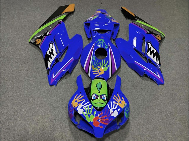 2004-2005 Tiburón Azul Oscuro Honda CBR1000RR Carenado Moto