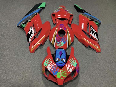 2004-2005 Tiburón Rojo Honda CBR1000RR Carenado Moto