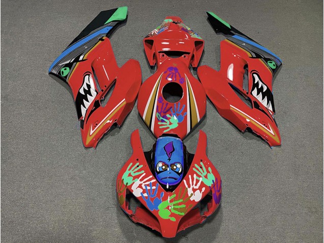 2004-2005 Tiburón Rojo Honda CBR1000RR Carenado Moto 2004-2005 Tiburón Rojo Honda CBR1000RR Carenado Moto