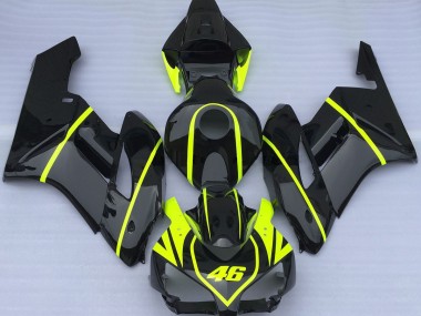2004-2005 Todo Negro & Alta Visibilidad 46 Honda CBR1000RR Carenado Moto