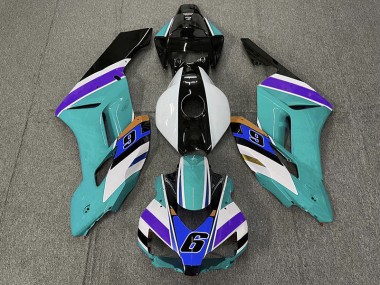 2004-2005 Verde Azulado 6 Honda CBR1000RR Carenado Moto