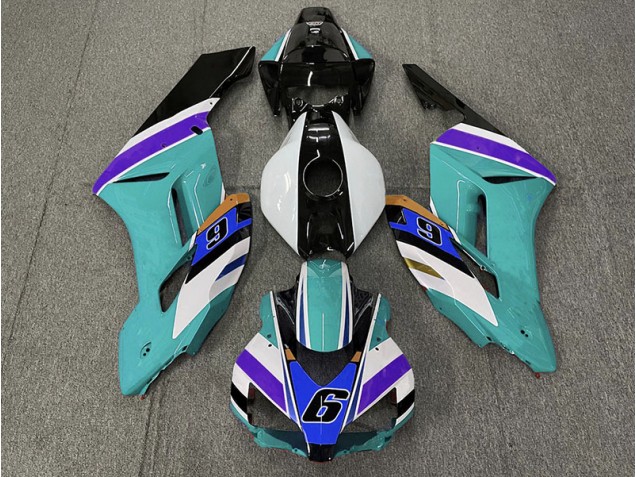 2004-2005 Verde Azulado 6 Honda CBR1000RR Carenado Moto 2004-2005 Verde Azulado 6 Honda CBR1000RR Carenado Moto