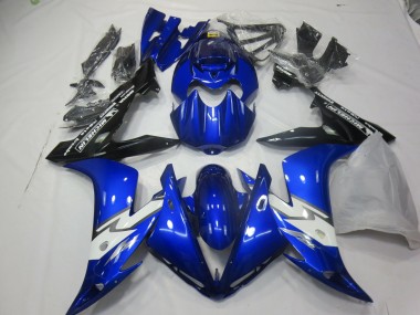 2004-2006 Azul Brillo Blanco Yamaha R1 Carenado Moto
