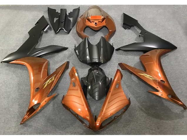 2004-2006 Estilo Naranja Brillante & Fibra De Carbono Yamaha R1 Carenado Moto 2004-2006 Estilo Naranja Brillante & Fibra De Carbono Yamaha R1 Carenado Moto