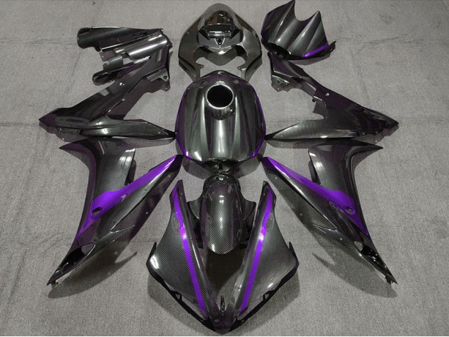2004-2006 Fibra De Carbono Estilo W Púrpura Yamaha R1 Carenado Moto 2004-2006 Fibra De Carbono Estilo W Púrpura Yamaha R1 Carenado Moto