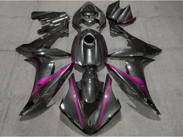 2004-2006 Fibra De Carbono Estilo W Rosa Yamaha R1 Carenado Moto 2004-2006 Fibra De Carbono Estilo W Rosa Yamaha R1 Carenado Moto