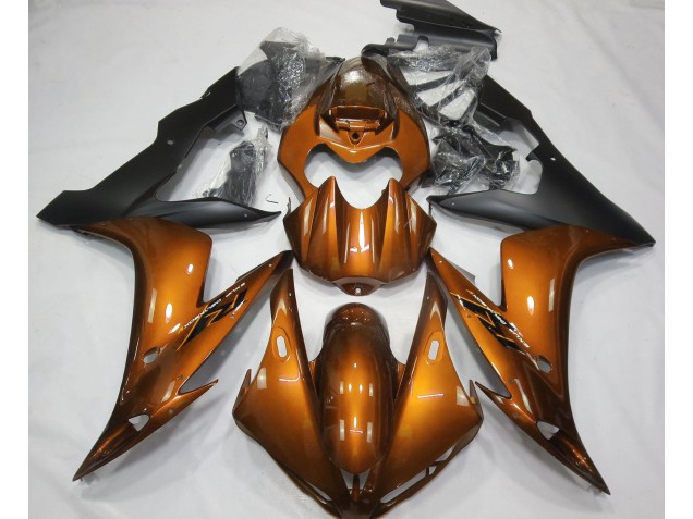2004-2006 Naranja Brillante & Negro Yamaha R1 Carenado Moto