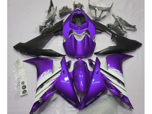 2004-2006 Púrpura Brillante & Blanco Yamaha R1 Carenado Moto