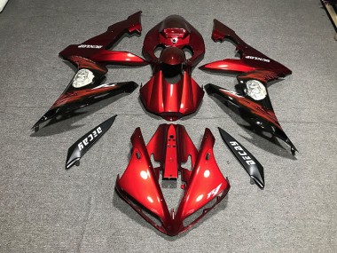 2004-2006 Rojo Brillante & Logotipos Yamaha R1 Carenado Moto