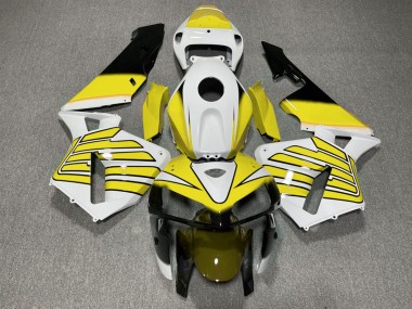 2005-2006 Alas Amarillas & Blancas Honda CBR600RR Carenado Moto