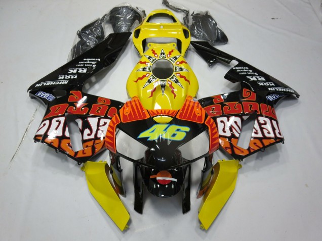 2005-2006 Amarillo Rossi Honda CBR600RR Carenado Moto 2005-2006 Amarillo Rossi Honda CBR600RR Carenado Moto