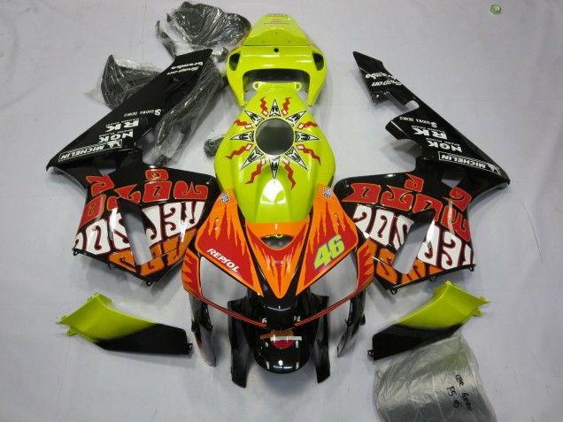 2005-2006 Amarillo Vibrante Rossi Honda CBR600RR Carenado Moto