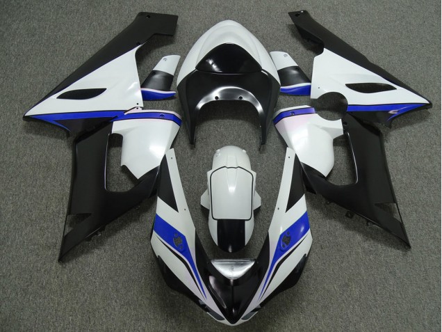 2005-2006 Azul Blanco & Negro Kawasaki ZX6R Carenado Moto