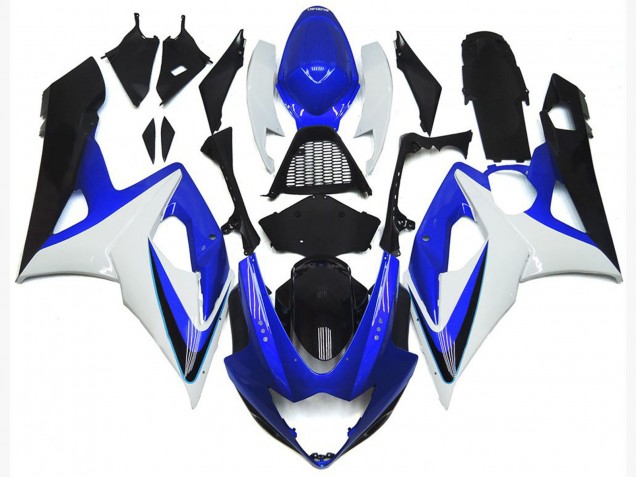 2005-2006 Azul Brillante & Blanco Suzuki GSXR 1000 Carenado Moto 2005-2006 Azul Brillante & Blanco Suzuki GSXR 1000 Carenado Moto