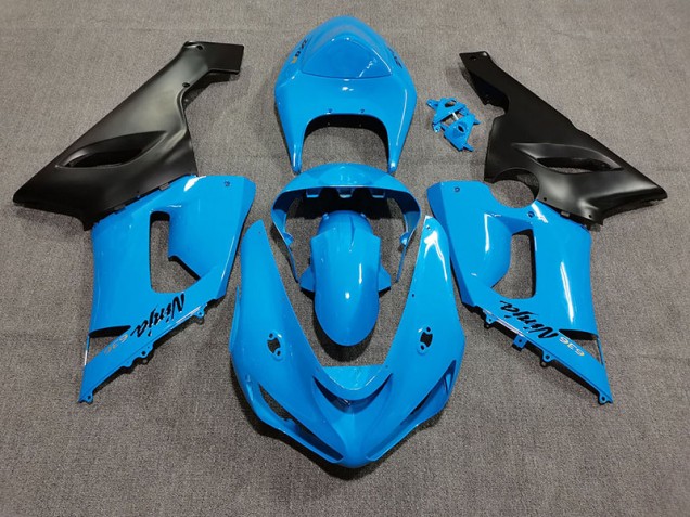 2005-2006 Azul Vibrante Kawasaki ZX6R Carenado Moto 2005-2006 Azul Vibrante Kawasaki ZX6R Carenado Moto