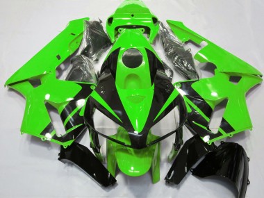 2005-2006 Diseño Verde & Negro Brillante Honda CBR600RR Carenado Moto