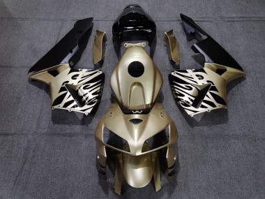 2005-2006 Dorado Negro Honda CBR600RR Carenado Moto