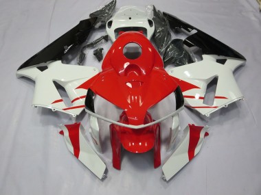 2005-2006 Estilo Rojo & Blanco Honda CBR600RR Carenado Moto