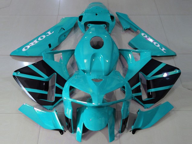 2005-2006 Estilo Verde Azulado OEM Honda CBR600RR Carenado Moto