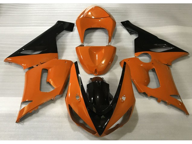 2005-2006 Naranja Brillante & Negro Kawasaki ZX6R Carenado Moto 2005-2006 Naranja Brillante & Negro Kawasaki ZX6R Carenado Moto