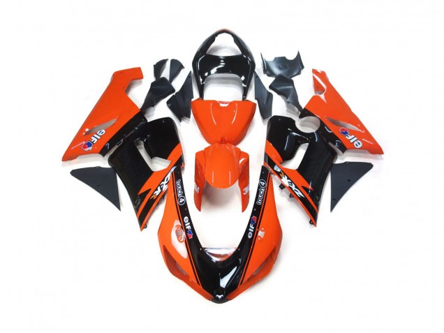 2005-2006 Naranja & Negro Elf Kawasaki ZX6R Carenado Moto 2005-2006 Naranja & Negro Elf Kawasaki ZX6R Carenado Moto