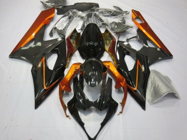 2005-2006 Naranja Quemado & Negro Suzuki GSXR 1000 Carenado Moto