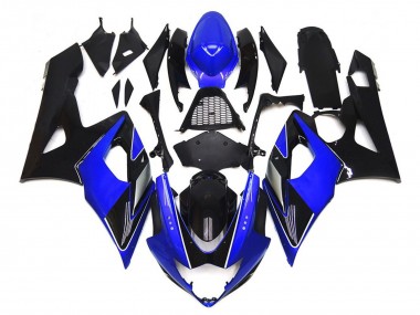 2005-2006 Negro & Azul Brillante Con Plata Suzuki GSXR 1000 Carenado Moto