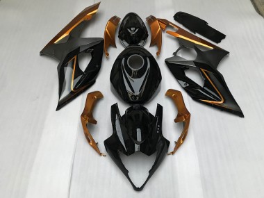 2005-2006 Negro Brillante & Bronce Suzuki GSXR 1000 Carenado Moto