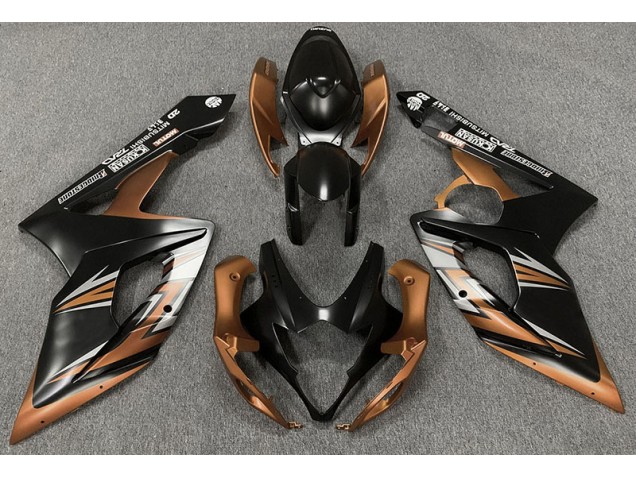 2005-2006 Negro Mate & Bronce Suzuki GSXR 1000 Carenado Moto 2005-2006 Negro Mate & Bronce Suzuki GSXR 1000 Carenado Moto