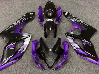 2005-2006 Negro Mate & Morado Suzuki GSXR 1000 Carenado Moto