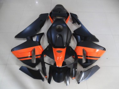 2005-2006 Negro Mate & Naranja Brillante Honda CBR600RR Carenado Moto