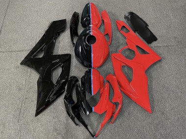 2005-2006 Negro & Rojo Suzuki GSXR 1000 Carenado Moto