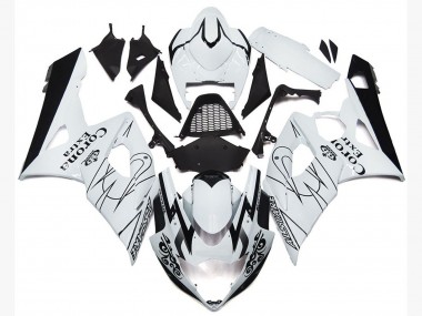2005-2006 OEM Estilo Blanco Corona Suzuki GSXR 1000 Carenado Moto