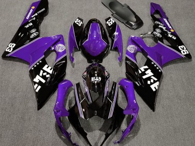 2005-2006 Púrpura Brillante & Negro Personalizado Suzuki GSXR 1000 Carenado Moto