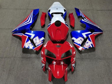 2005-2006 Rojo Blanco & Azul 69 Honda CBR600RR Carenado Moto