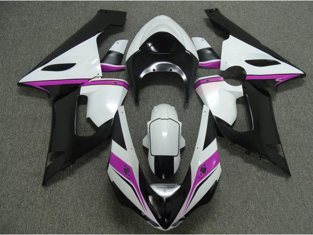 2005-2006 Rosa Blanco & Negro Kawasaki ZX6R Carenado Moto 2005-2006 Rosa Blanco & Negro Kawasaki ZX6R Carenado Moto