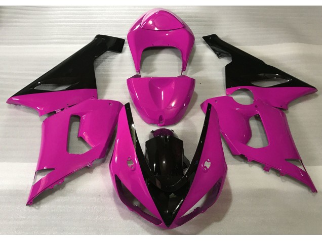2005-2006 Rosa Brillante & Negro Kawasaki ZX6R Carenado Moto 2005-2006 Rosa Brillante & Negro Kawasaki ZX6R Carenado Moto