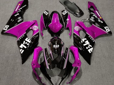 2005-2006 Rosa Brillante & Negro Personalizado Suzuki GSXR 1000 Carenado Moto