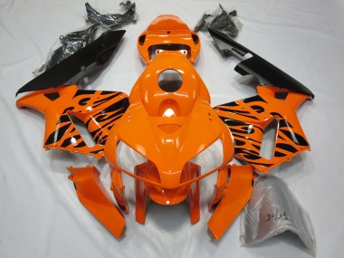 2005-2006 Tribales Naranja Honda CBR600RR Carenado Moto