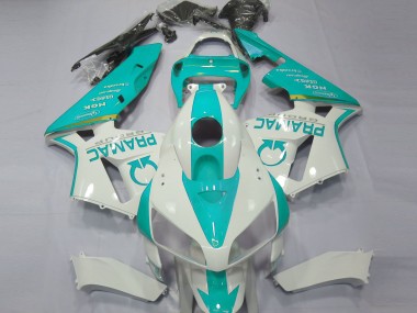 2005-2006 Verde Azulado Personalizado Honda CBR600RR Carenado Moto