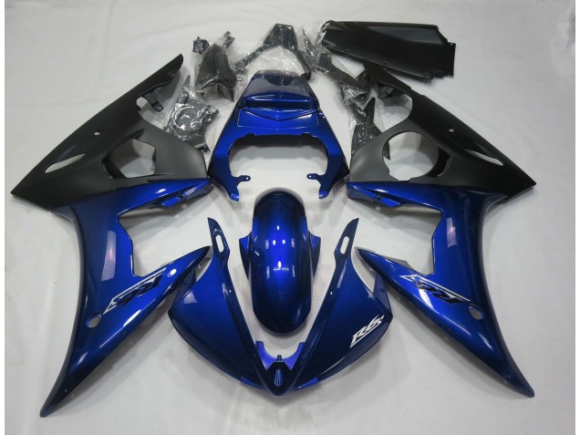 2005 Azul Oscuro Brillante Yamaha R6 Carenado Moto