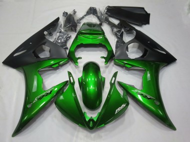 2005 Verde Oscuro Brillante Yamaha R6 Carenado Moto