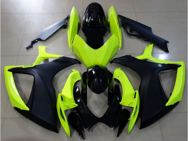 2006-2007 Amarillo Brillante & Negro Suzuki GSXR 600-750 Carenado Moto 2006-2007 Amarillo Brillante & Negro Suzuki GSXR 600-750 Carenado Moto