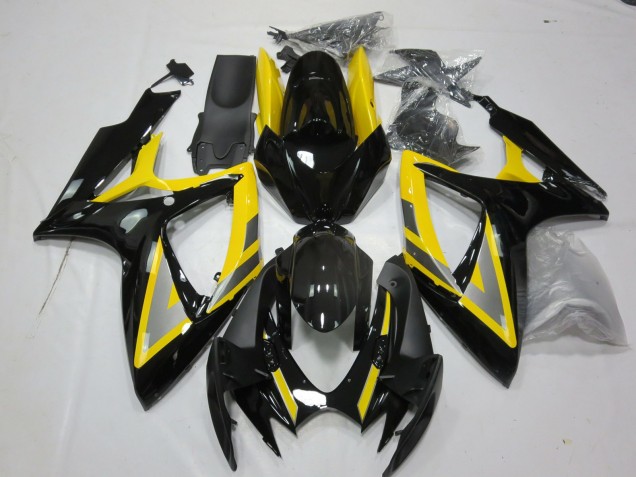 2006-2007 Amarillo Plata & Negro Suzuki GSXR 600-750 Carenado Moto 2006-2007 Amarillo Plata & Negro Suzuki GSXR 600-750 Carenado Moto
