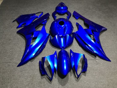 2006-2007 Azul Metálico Liso Yamaha R6 Carenado Moto