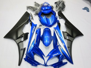 2006-2007 Azul Negro Mate Yamaha R6 Carenado Moto