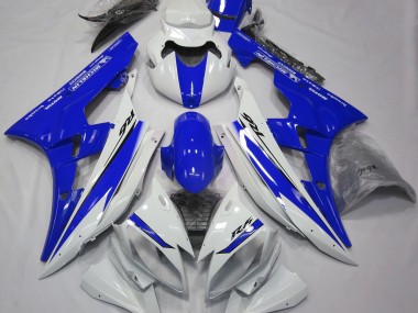 2006-2007 Blanco Brillante & Azul Yamaha R6 Carenado Moto